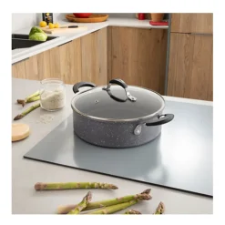 Sauteuse anti-adhésive 26cm + couvercle Lagostina 012163031826 tempra minéral