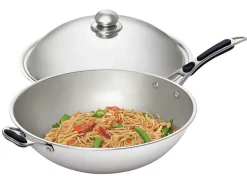 Sauteuse Wok inox 36 cm pour induction IW35 - Bartscher