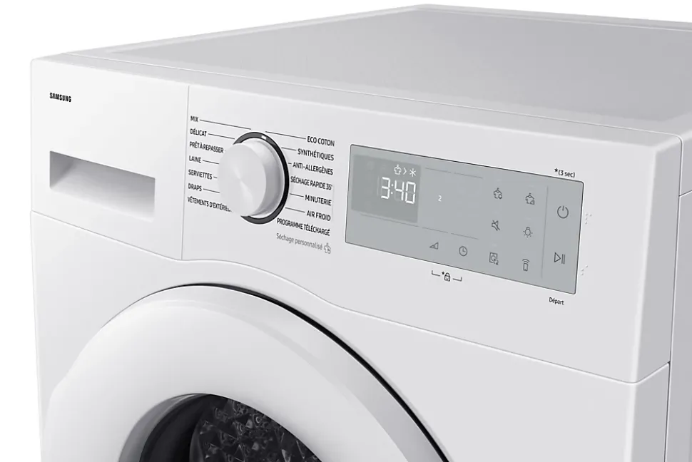 Sèche-linge pompe à chaleur 60cm 9kg Samsung DV90DG52A0TH