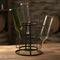 Séchoir à bouteilles en métal - Type: Egouttoir à vaisselle, brosse à vaisselle