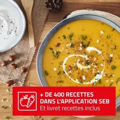 SEB Cocotte-minute inox, Autocuiseur 9 L, Induction, Sécurité 5 points, Fabriqué en France, Clipso Minut Eco Respect P4624970