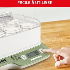 SEB Yaourtiere 6 pots, 6 programmes dont 1 mode express, Yaourts et desserts maison, Utilisation simple, Fabriqué en France YG6