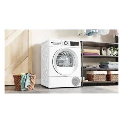 Seche-linge - Pompe a chaleur - BOSCH Série 6 - WQG133DTFR - 8 kg - Induction - 60 cm - Classe A++ - Blanc