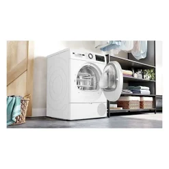 Seche-linge - Pompe a chaleur - BOSCH Série 6 - WQG133DTFR - 8 kg - Induction - 60 cm - Classe A++ - Blanc