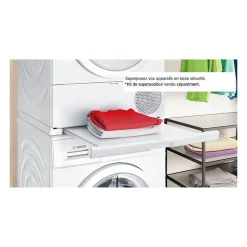 Seche-linge - Pompe a chaleur - BOSCH Série 6 - WQG133DTFR - 8 kg - Induction - 60 cm - Classe A++ - Blanc