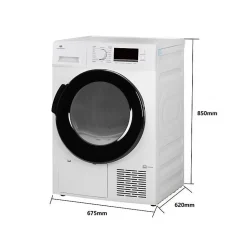 Seche-linge pompe a chaleur CONTINENTAL EDISON CESL8PCWD - 8 kg - 60 cm - Classe D - Blanc