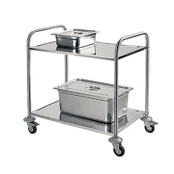 Servante inox 2 plateaux charge max 100 kg - SVT2/100