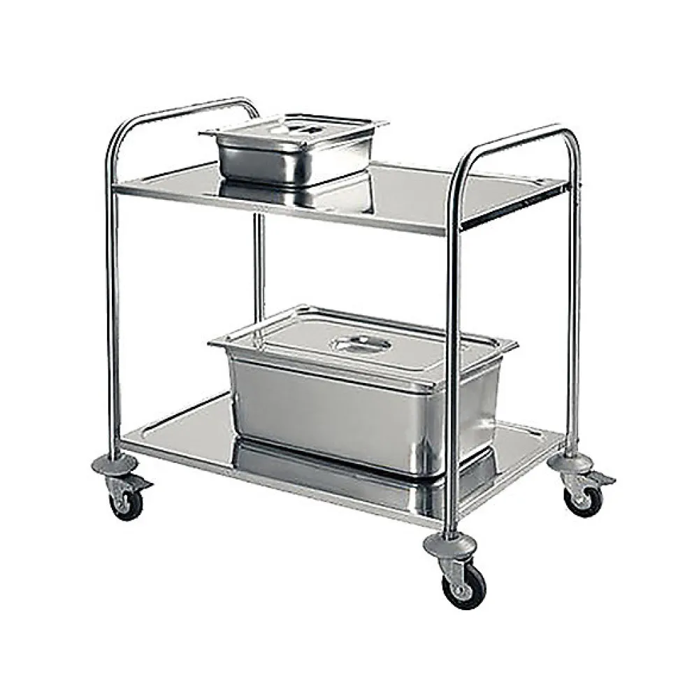 Servante inox 2 plateaux charge max 100 kg - SVT2/100