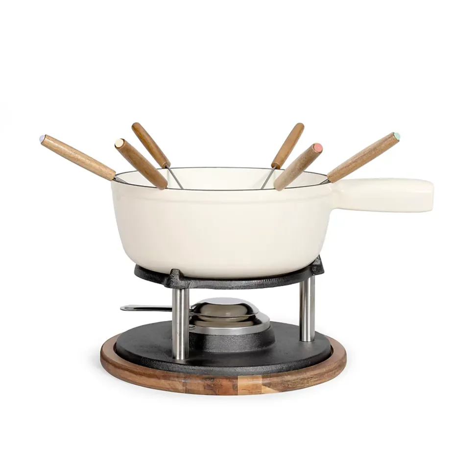 Service à fondue 6 fourchettes crème Livoo MEN426C