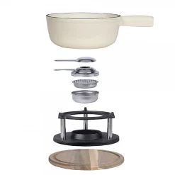 Service à fondue 6 fourchettes crème Livoo MEN426C