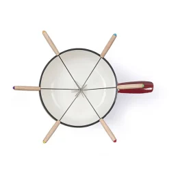 Service à fondue - Livoo - MEN390RC - 2,6 L - Compatible induction - 6 personnes