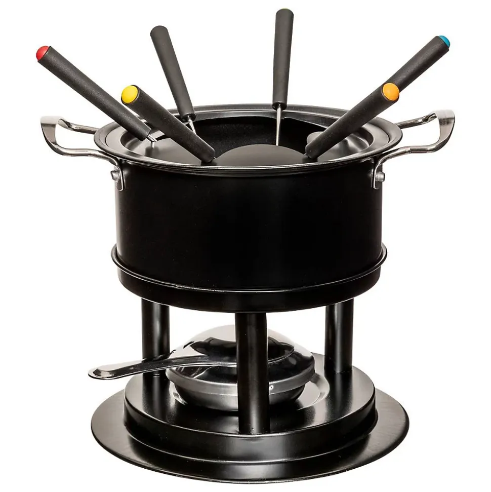 Service à fondue 6 personnes en inox - Noir- 5five