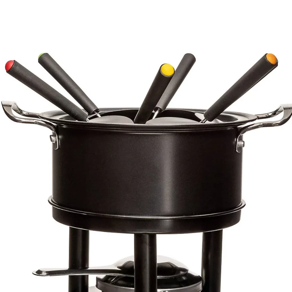 Service à fondue 6 personnes en inox - Noir- 5five