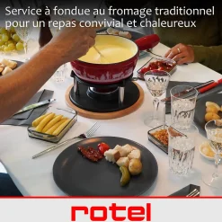 Service à fondue au fromage pour 4 personnes Rotel Swiss Tradition