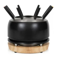 Service à fondue 1200w 8 fourchettes noir Livoo DOC339
