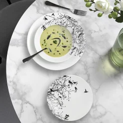 Service 18 pièces Blanc et Noir - Aurore par Médard de Noblat