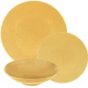 Service d'assiettes Vésuvio safran 12 pièces