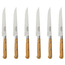Set 6 couteaux steak Bois - Essentiel par Sabatier Trompette