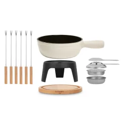 Set à fondue en fonte 6 personnes - MONT BLANC