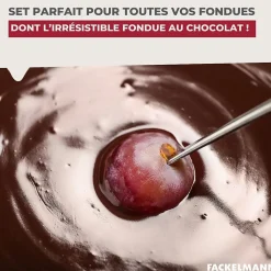 Set à fondue Savoyarde 4 personnes fonte émaillée Fackelmann