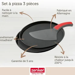 Set à pizza 3 pièces 29 cm Zenker Spécial Countries