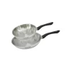 Set 2 poêles 24 et 28 cm en inox Fackelmann Geneva