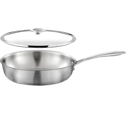 Set 1 sauteuse 24cm inox avec couvercle Inox - Gourmet par Cuisinox