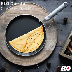 Set chandeleur avec crêpière 26 cm et 3 ustensiles Elo Ducato