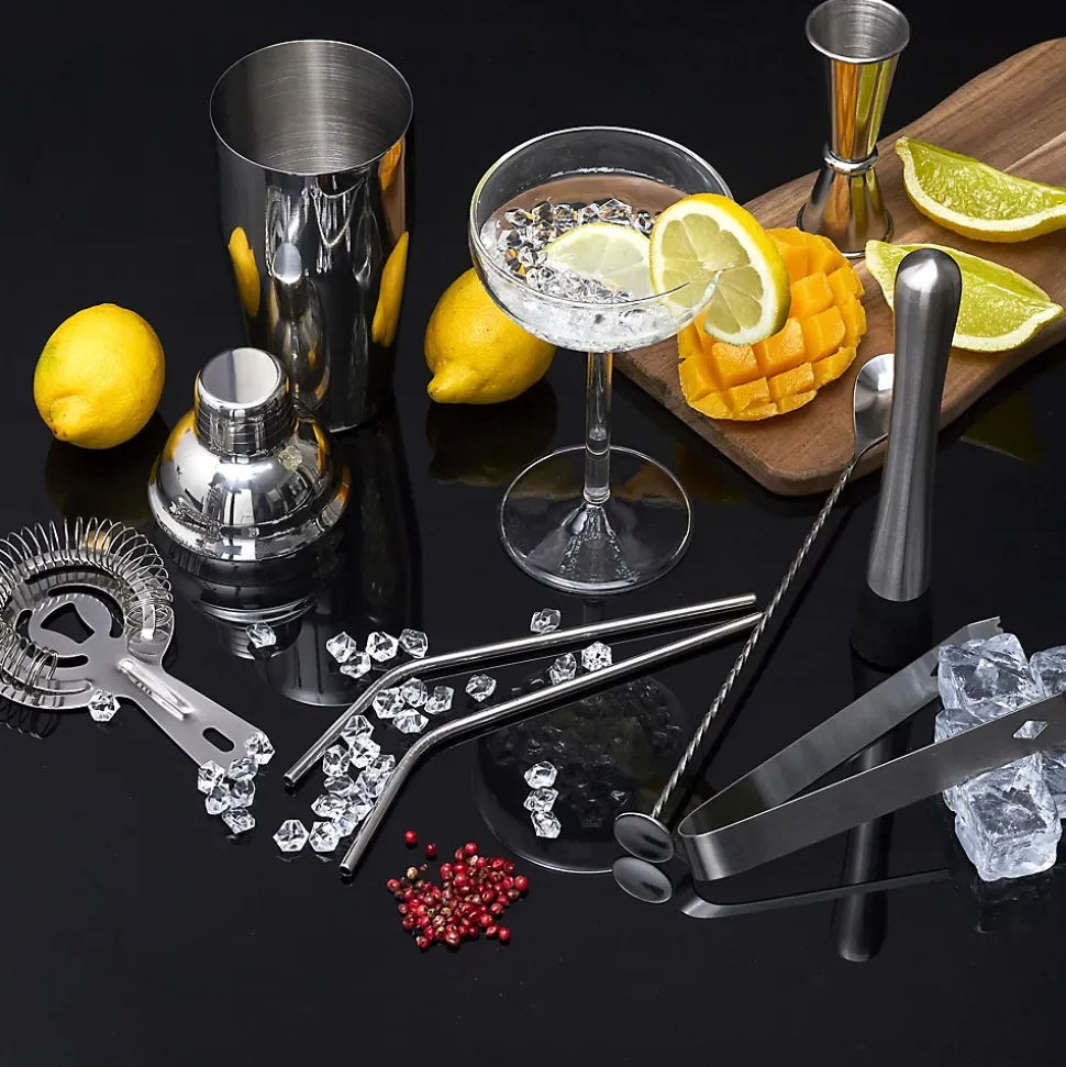 Set cocktail 15 accessoires avec support cagette Lounge