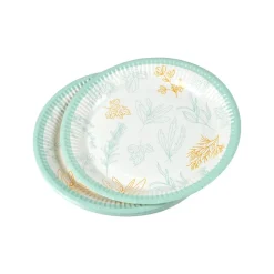 Set de 10 assiettes carton 18 cm Aromates