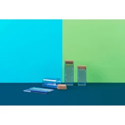 Set de 3 boîtes de conservation en verre avec couvercle 280 ml + 330 ml + 450 ml Tasty Green