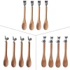 Set de 4 cuillères Acacia animaux 12.5 cm (1 modèle aléatoire)