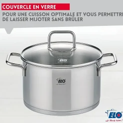 Set de 3 faitouts en inox 16 cm 20 cm et 26 cm Elo Citrin