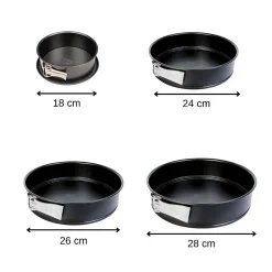 Set de 4 moules à manqué à charnière 18 cm + 24 cm + 26 cm + 28 cm Dr.Oetker Tradition