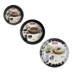 Set de 2 moules à manqué et 1 moule à manqué et savarin diamètres 20, 24 , 28 cm Zenker Black Metallic