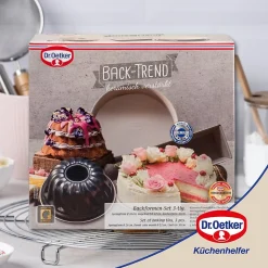 Set de 3 moules à pâtisserie Dr Oetker Back-Trend
