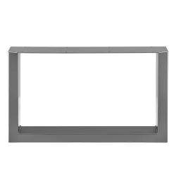 Set de 2 pieds de meuble Makers rectangulaires pour table basse gris acier 64 x 40 cm en.casa