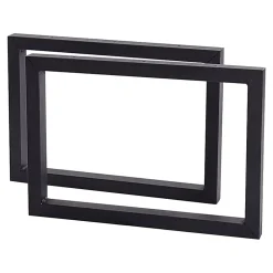 Set de 2 pieds de table Lunderskov rectangulaires en acier 35 x 50 cm en.casa