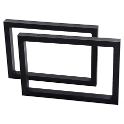 Set de 2 pieds de table Lunderskov rectangulaires en acier 35 x 50 cm en.casa