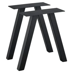 Set de 2 pieds de table Mariager triangulaires en acier 42 x 40 cm en.casa