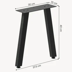 Set de 2 pieds de table Mariager triangulaires en acier 42 x 40 cm en.casa