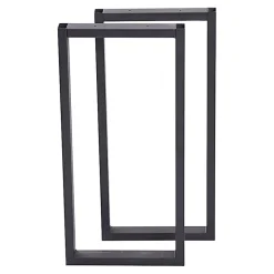 Set de 2 pieds de table Moldrup rectangulaires en acier 56 x 27 cm en.casa