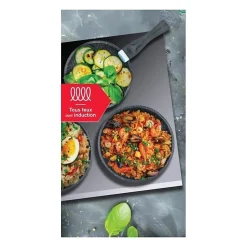 Set de 3 poeles - Arthur Martin - AM2196 - 20-24-26 cm - Acier inoxydable - Poignée amovible - Tous feux dont induction