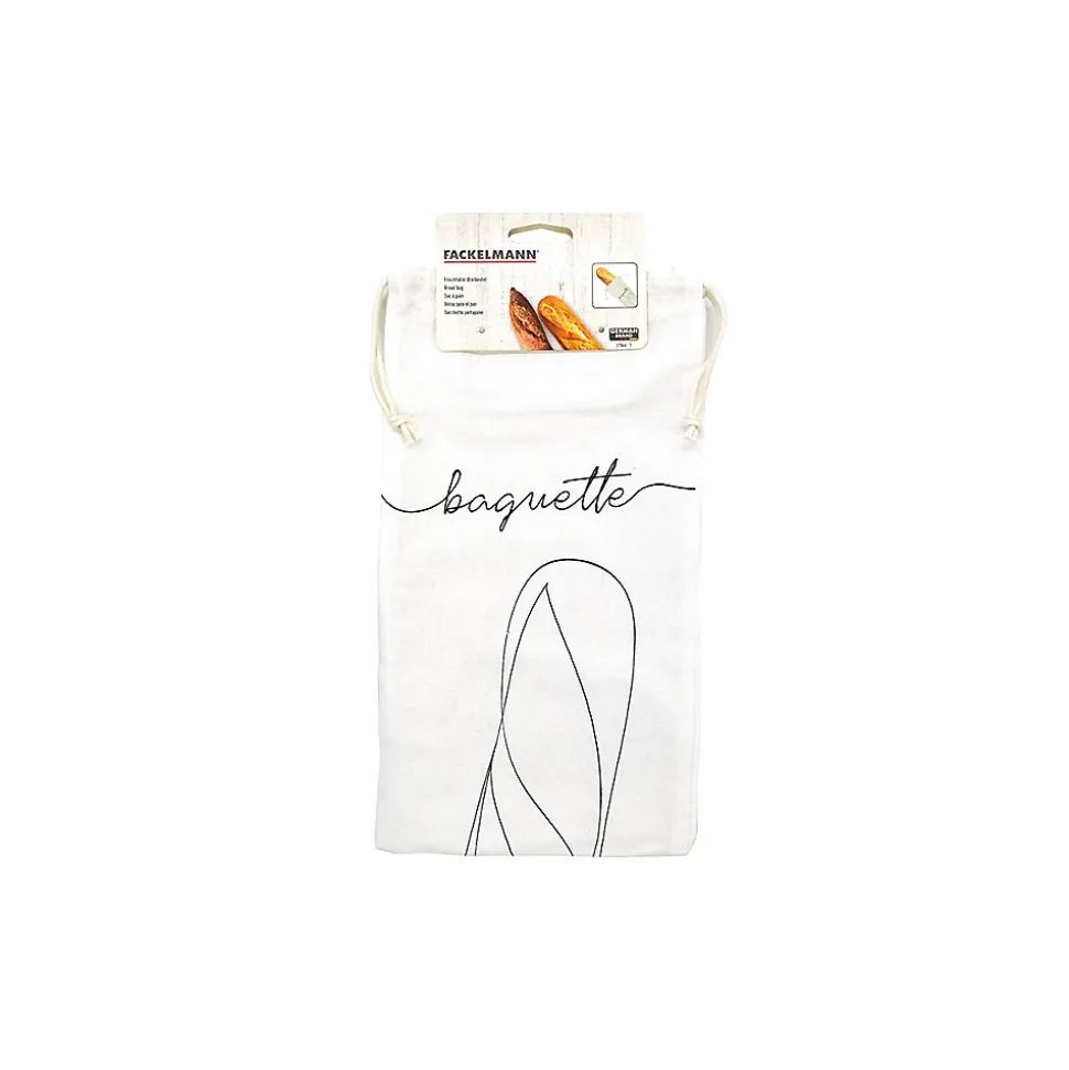 Set de 3 ustensiles pour le pain avec Huche à pain en bois pain et 2 Sacs de conservation en coton Fackelmann Boissellerie