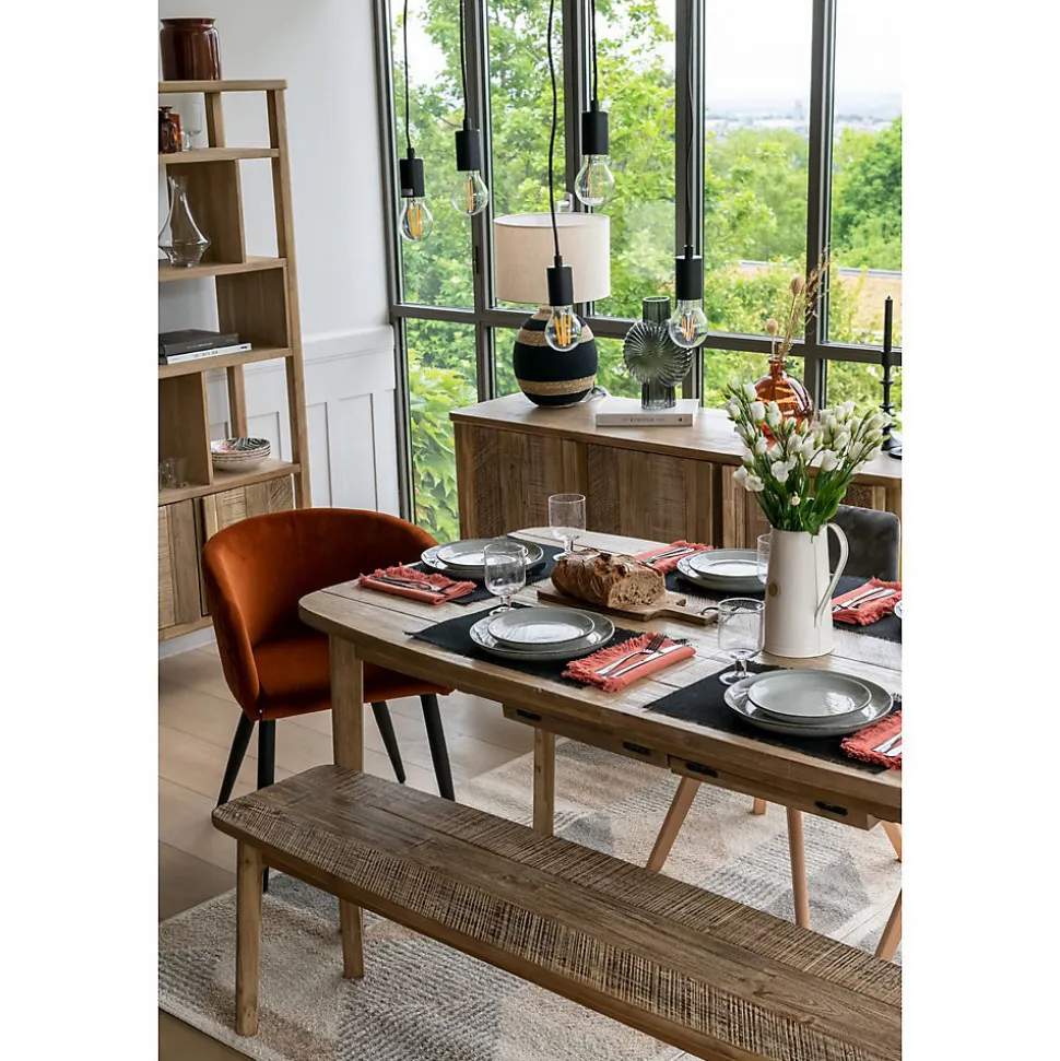 Set de table avec franges en coton MAHA