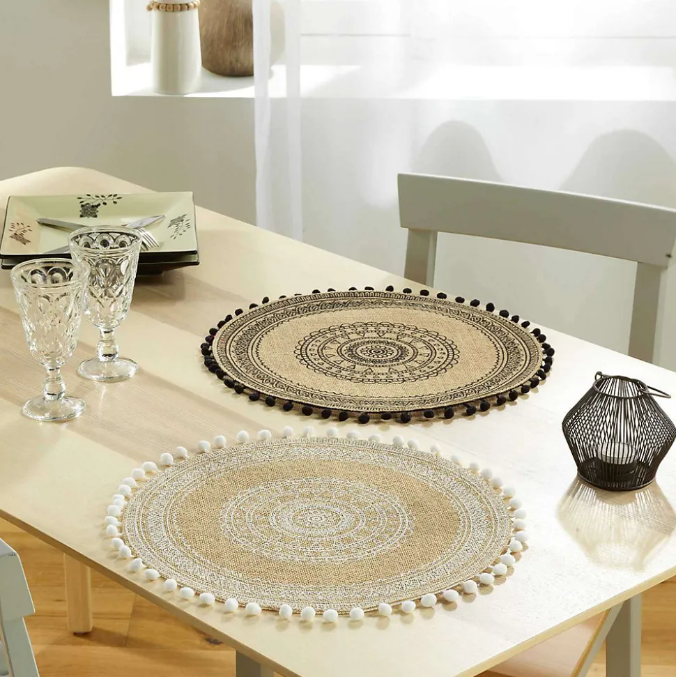 Set de table en jute avec pompons Azusa