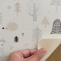 Set de table en vinyle animaux de la forêt vert 30x40 cm