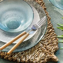 Set de table feuille en roseau (48x33 cm - Naturel)