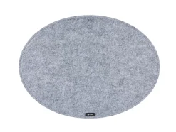 Set de table ovale - 6 pièces - Feutre recyclé gris