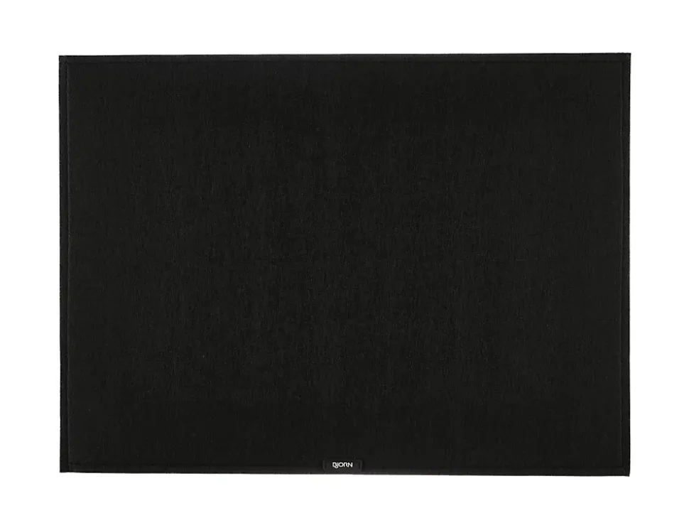 Set de table rectangulaire - 6 pièces - Feutre recyclé noir
